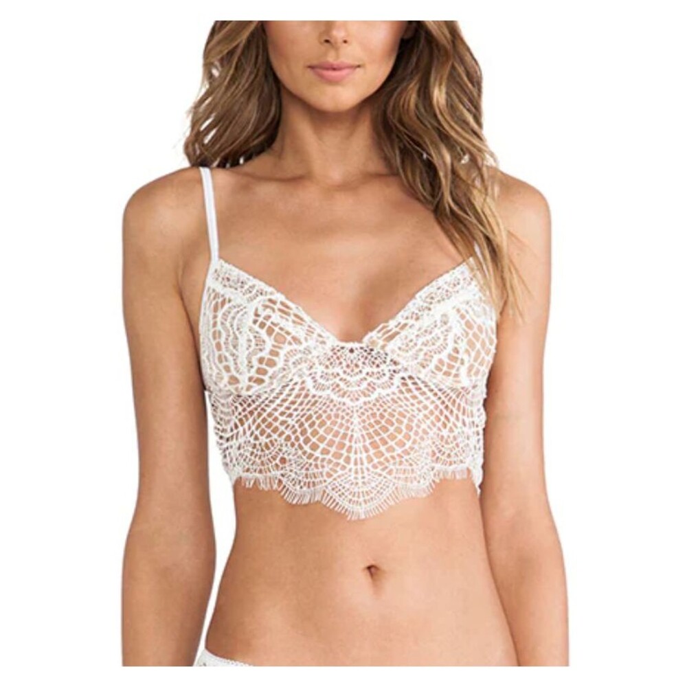For Love & Lemons Bralette bat your lashes underwire womens White large feminine
